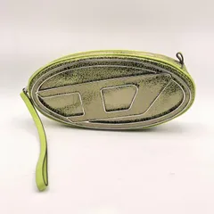 【中古】DIESEL 1DR POUCH CROSS BODY BAG 緑 ゴールド　ディーゼル[17][240017754733]