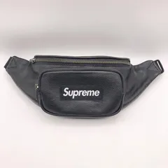 【中古】Supreme 17SS Leather Waist Bag ブラック　シュプリーム[17][240017755302]