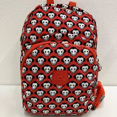 9994　KIPLING　キプリング　リュックサック　リュック　バックパック　キッズ　ジュニア　子供用　ボーイズ　ガールズ　男の子　女の子　レッド　赤　チャーム付き　モンキー　ゴリラ　総柄　軽量　カジュアルのサムネイル