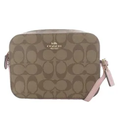 コーチ COACH ショルダーバッグ ワンショルダー シグネチャー PVC ベージュ ピンク 91677 /YO34 