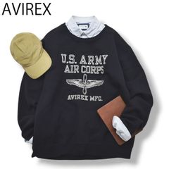 新品 AVIREX アヴィレックス 両面プリント プルオーバー スウェット 