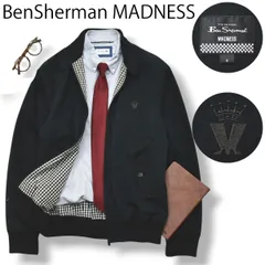 【コラボ】 ベンシャーマン BenSherman x マッドネス MADNESS ハリントン ジャケット スウィングトップ ドリズラー G9 ブルゾン S ブラック x ギンガムチェック メンズのサムネイル