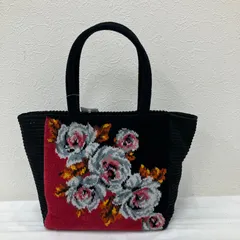 100　LeSportsac　レスポートサック　ハンドバッグ　トートバッグ　ブラック　黒　シュニール織り　メッシュ　レディース　花柄　フラワー　シンプル　きれいめ