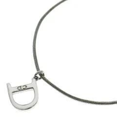 Christian Dior (クリスチャンディオール) Dロゴ ネックレス ペンダント スネークチェーン シルバー
