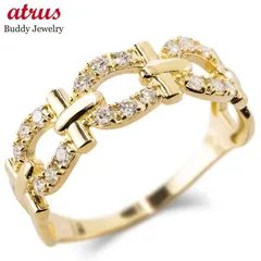 18金 リング 馬蹄 ダイヤモンド 0.30ct 16号 メンズ 幅広 太め 指輪 ゴールド 18K 蹄鉄 ホースシュー ピンキーリング 男性