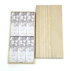 【贈答用　贈答先へ配送可能】日本香堂 宇野千代 淡墨の桜 桐箱6把入 【包装・のし無料（名入れ可）】御供・お盆・お彼岸・法要・喪中見舞い