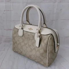 【中古】COACH ｺｰﾁ 2Wayﾐﾆﾎﾞｽﾄﾝﾊﾞｯｸﾞ ｼｸﾞﾈﾁｬｰ F32203 ﾍﾞｰｼﾞｭ  991903619