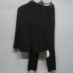 レディース　スーツ　セレモニー　ジャケット　ブラウス　パンツ　レイヤード風　ブラック　LL  ☆KP-025☆