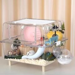 折りたたみ式アクリル透明ハムスターケージ - メルカリ
