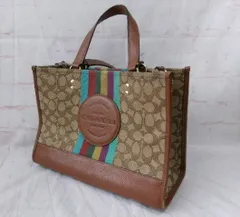 【中古】COACH ｺｰﾁ ﾃﾞﾝﾌﾟｼｰｼｸﾞﾈﾁｬｰ2Wayﾄｰﾄﾊﾞｯｸﾞ C5794 ﾌﾞﾗｳﾝ  991900068