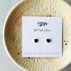 ハート ガーネット 金継ぎ ピアス ノンホールピアス イヤリング 天然石 ワインレッド ボルドー 赤 レッド ゴールド 金 小ぶり 小さい 極小 シンプル ギフト プレゼント 誕生日 1月誕生石