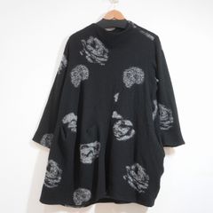 慈雨 SENSO UNICO ギャザーデザインワンピース 40 アシンメトリー