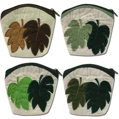 【新品】ハワイアンキルト Hawaiian Quilt モンステラコインケース インテリア小物 ハワイ お土産 まとめ買い 植物 ポーチ ハワイアン