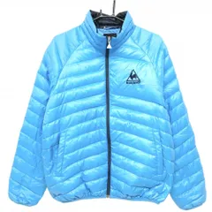 ルコック ダウンジャケット ライトブルー ロゴ刺しゅう メンズ O(XL) ゴルフウェア le coq sportif