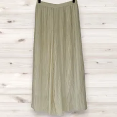 B1458 ユニクロ UNIQLO ワイドパンツ イージーパンツ ズボン(M) 黄 無地