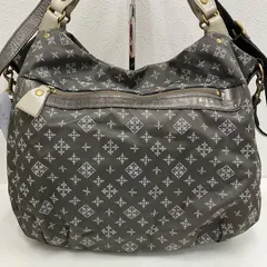 20　russet　ラシット　トートバッグ　 2way　ショルダーバッグ　モノグラム　 総柄　グレー系　ナイロン　メタリックハンドル　 レディース