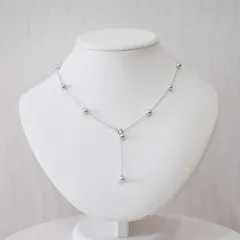 ［pg144_1］現品 2WAY ネックレス 6mm - 7mm ナチュラルカラー SV925 あこや真珠 完成品