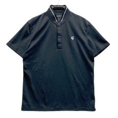 極美品 デサント GOLF 半袖 ポロシャツ 黒 L 速乾 ストレッチ 定価2万
