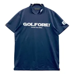 サイズ：S ROUGH&SWELL ラフアンドスウェル  モックネック 半袖Tシャツ  ネイビー系 [240101585279] ゴルフウェア メンズ ストスト