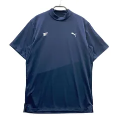 サイズ：L PUMA GOLF プーマゴルフ  モックネック半袖Tシャツ  ネイビー系 [240101594216] ゴルフウェア メンズ ストスト