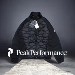 新品タグ付ピークパフォーマンス Peakperformanceヘリウム ハイブリッド ジャケット メンズM 黒 フルジップ