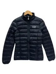EMPORIO ARMANI (エンポリオアルマーニ) EA7 ライトダウンジャケット 中綿 8NTB13 TN12Z S ブラック レディース/045