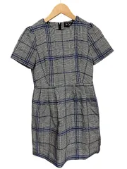  To b. by agnes b. トゥービーバイアニエスベー　千鳥格子柄　半袖　ウール　ワンピース　レディース　サイズ36  S相当【Z1796】