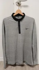 NIKE ゴルフ ドライフィット 長袖 ポロTシャツ グレー XXL サイズ 内側毛玉あり 訳あり