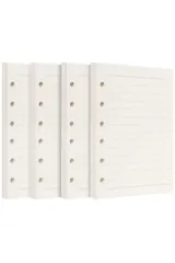 YINKE 手帳用リフィル ルーズリーフダイアリー 横罫 A7 システム手帳用リフィル A7 リフィル 5mm方眼 ノート ルーズリーフ用 メモ帳リフィル ミニ６穴 4冊 180枚