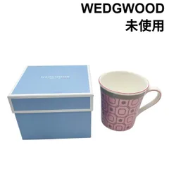 未使用 ウェッジウッド WEDGWOOD マグカップ パラディオ Palladioシリーズ シンメトリー 幾何学 デザイン ピンク 白 ユニセックス 6V251