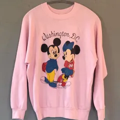 Disney ミッキー&ミニー　バックプリント　80's スウェット