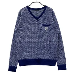 サイズ：M EFFICACE エフィカス  ウール混 Vネック ニットセーター  ネイビー系 [240101622911] ゴルフウェア レディース ストストのサムネイル