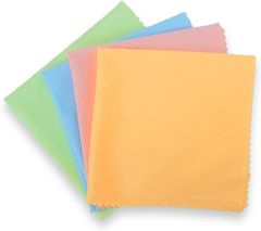Guitar Cleaning Cloths (8-pack) - Cleaning and Polishing Cloths for Stringed Instruments, Bass Guitars, Cameras, LCD Screens, Glasses, Pianos, etc. Gentle on instruments and prevents scratches. Conveniently sized. (a-563)