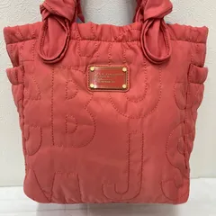 215　MARC BY MARC JACOBS　 マークバイマークジェイコブス　 トートバッグ　キルティング　 ピンク系　ナイロン　レディース