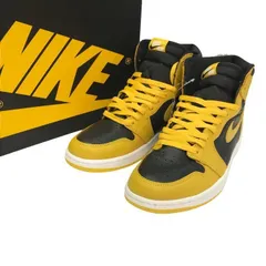 NIKE AIR JORDAN 1 RETRO HIGH OG スニーカー メンズ ハイカット エアジョーダン イエロー/ブラック 28.5cm 555088-701 中古 T1