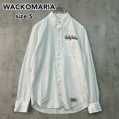 WACKOMARIA ワコマリア スカルプリント オックスフォードシャツ ボタンダウンシャツ 長袖 トップス ホワイト 白 刺繍 バックプリント ギルティーパーティーズ コットン100% 日本製 MADE IN JAPAN ストリート  Sサイズ  ★ ■◇