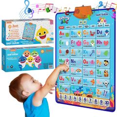 Pinkfong 아기 상어 알파벳 & 숫자 학습 장난감, 교육 유아 선물 세트, 1-3 세, 뮤지컬 매트, ABC 포스터, 방 장식, 활동 & 게임, 아기 상어 장난감, 소년과 소녀를위한 2-4 세