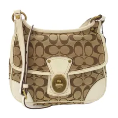 コーチ COACH シグネチャー ショルダーバッグ ベージュ 白 10567 /TK