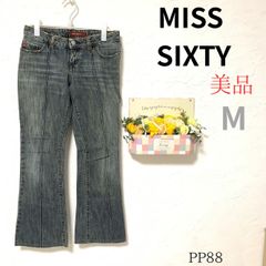 미품[미스 식스티] M사이즈 레이디스 천연 소재 큐프라 데님 팬츠 아야오리 여행 마치부라 런치 가늘게 보이는 슬림 편하게 릴렉스 헌옷 여자 Y2K 00s