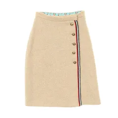グッチ GUCCI スカート シェリーライン ツイード ベージュ ウール スカート レディース Used Aのサムネイル