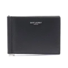 サンローランパリ SAINT LAURENT PARIS 二つ折り財布 クラシック サンローラン ビルクリップ ウォレット 378005BTY0N1000 ネロ レザー 二つ折り財布 メンズ 新品のサムネイル