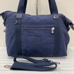 212　KIPLING　キプリング　ボストンバッグ　 2way　アートエム　ネイビー系　 紺　ナイロン　軽量　レディース