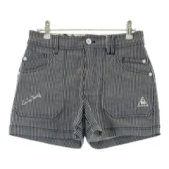 サイズ：9 LE COQ GOLF ルコックゴルフ  ショートパンツ ストライプ柄 ネイビー系 [241003001023] ゴルフウェア レディース ストスト