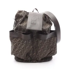 フェンディ FENDI ズッカ リュックサック バックパック FENDI フェンディ ズッカ ジャガード×レザー パイピング バックパック