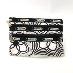 【LeSportsac】レスポートサック ポーチ ホワイト ブラック ☆