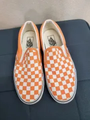 VANS バンズ スリッポン オレンジ チェッカーボード 265