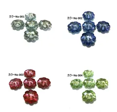 約12mm 花びらカット クリスタル アクリル系 ビジュ-ボタン 12個入り