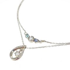 △極上品△4℃ ヨンドシー ネックレス 7Pダイヤ ブルー 1 - メルカリ