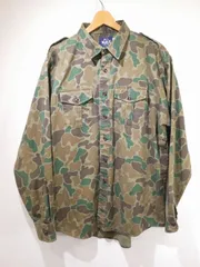 USA アメリカ 製 80s ビンテージ Woolrich ウールリッチ ダックハンター ベオガム カモ サファリ シャツ XL 50s 60s 70s