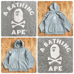00s初期日本製A BATHING APEデカロゴポケット付リバース型フーディー